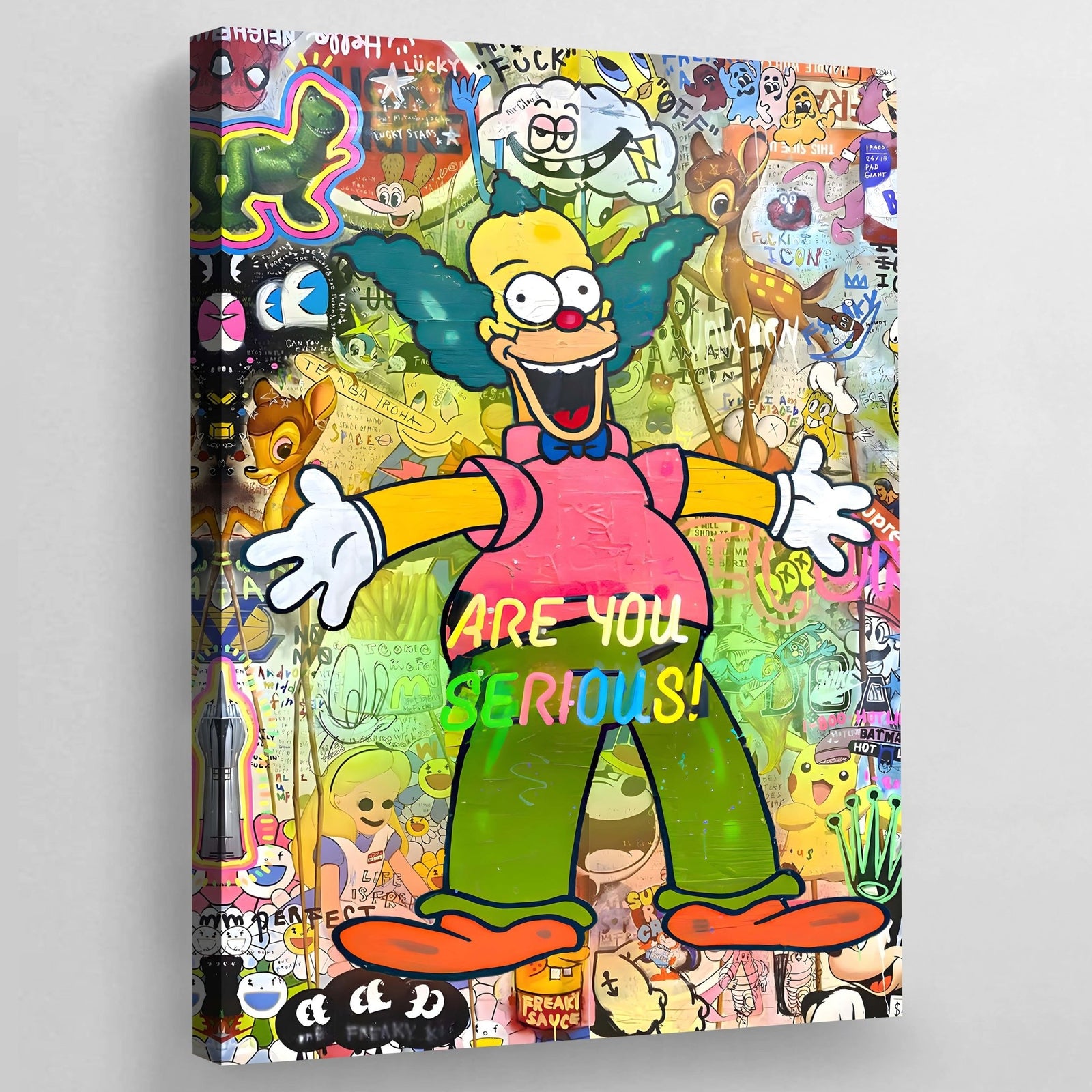 Tableau Pop Art Krusty Le Clown - The Art Avenue