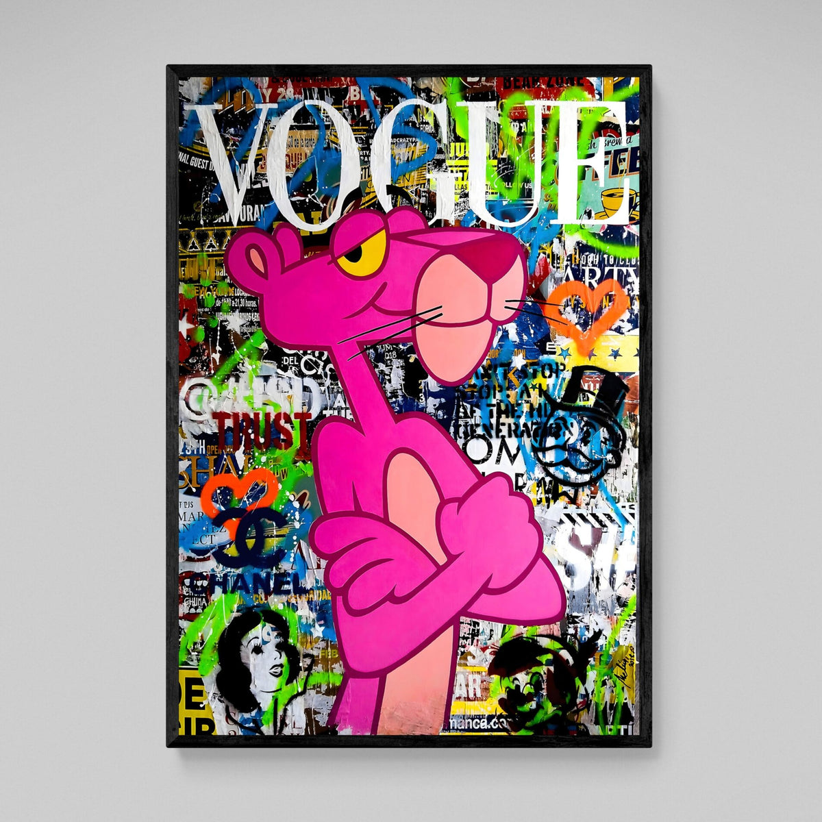 Tableau Pop Art Panthère Rose - The Art Avenue