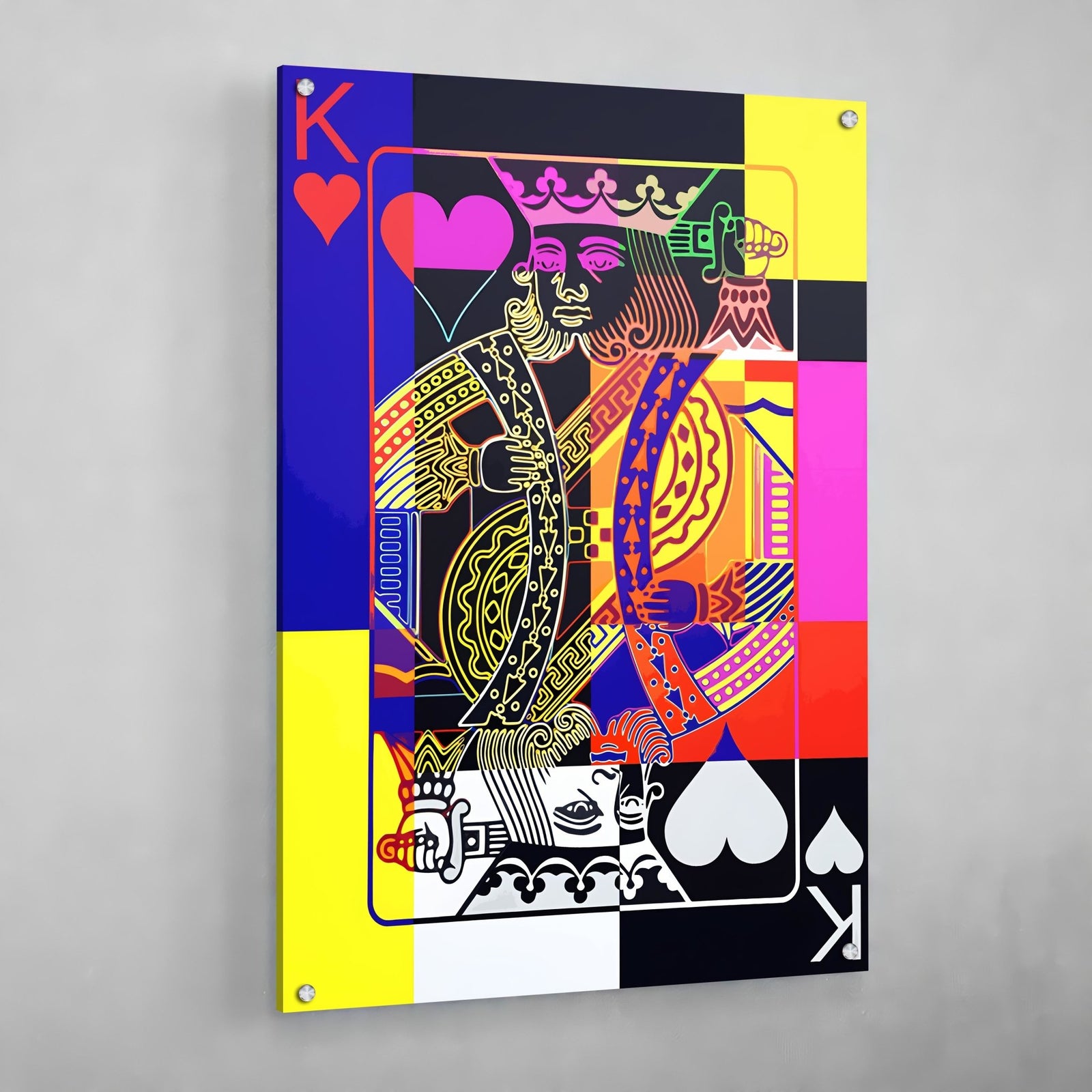 Tableau Pop Art Roi De Coeur - The Art Avenue