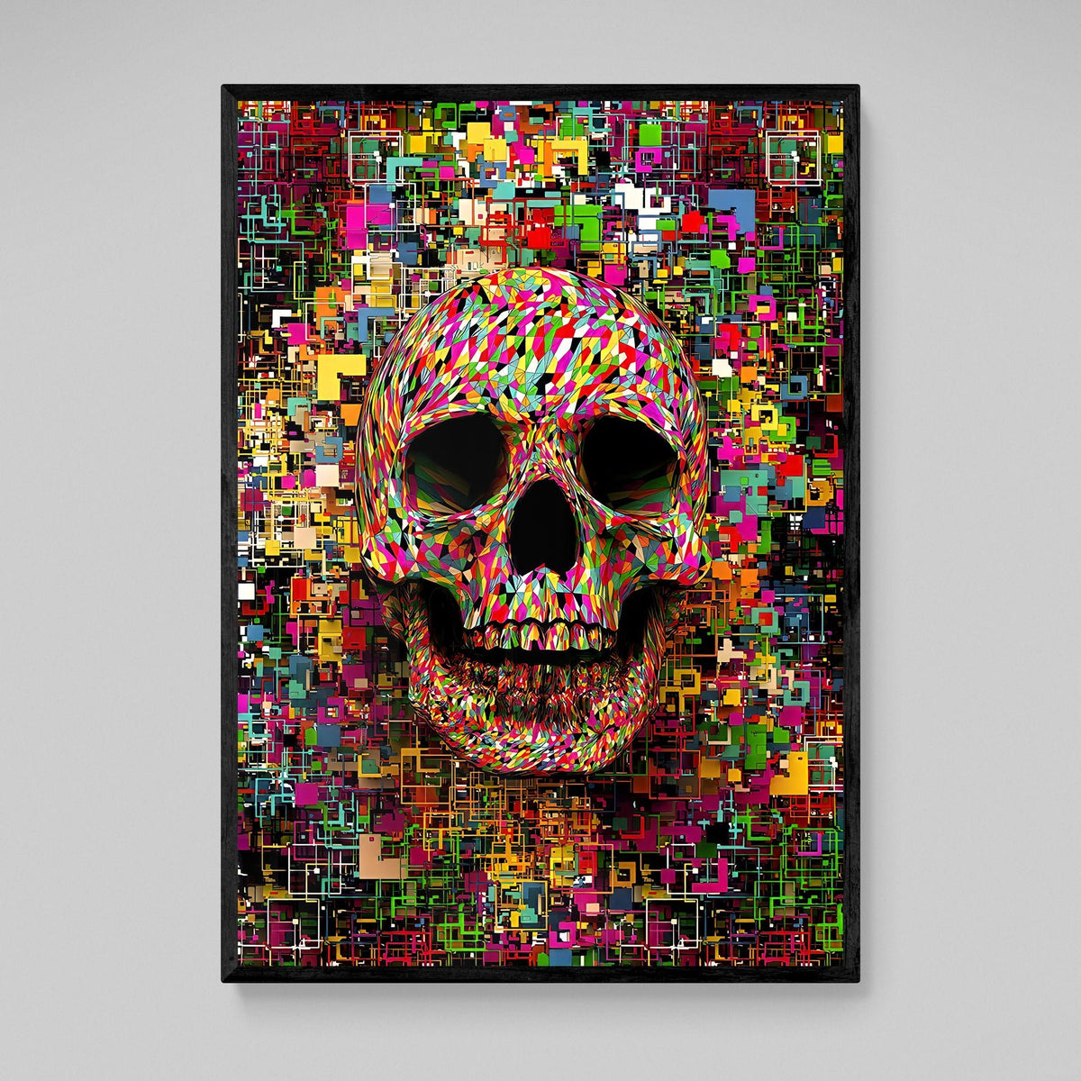 Tableau Pop Art Tête De Mort - The Art Avenue