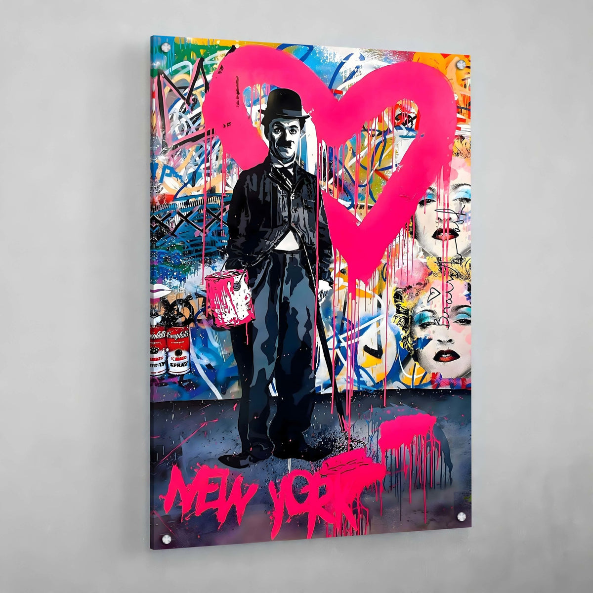 Tableau Street Art Charlie Chaplin - The Art Avenue