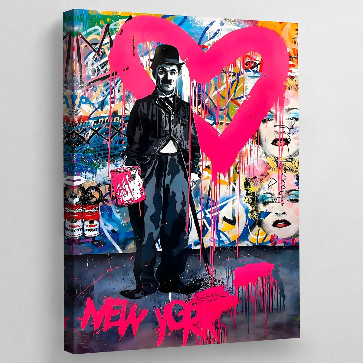 Tableau Street Art Charlie Chaplin - The Art Avenue