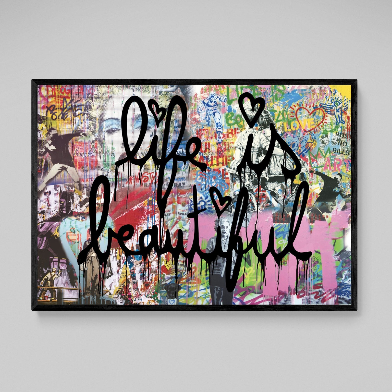 Tableau Street Art La Vie Est Belle - The Art Avenue