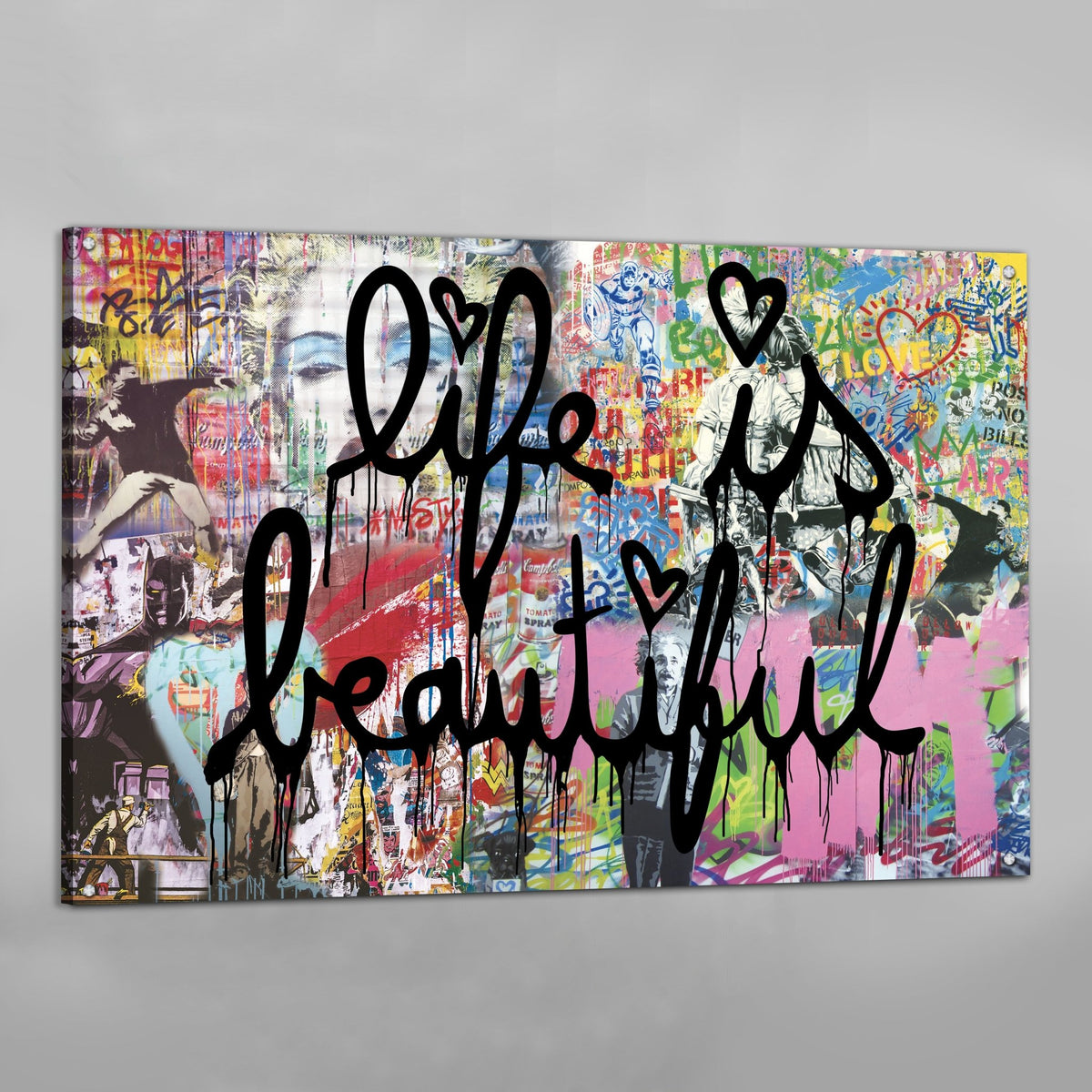 Tableau Street Art La Vie Est Belle - The Art Avenue