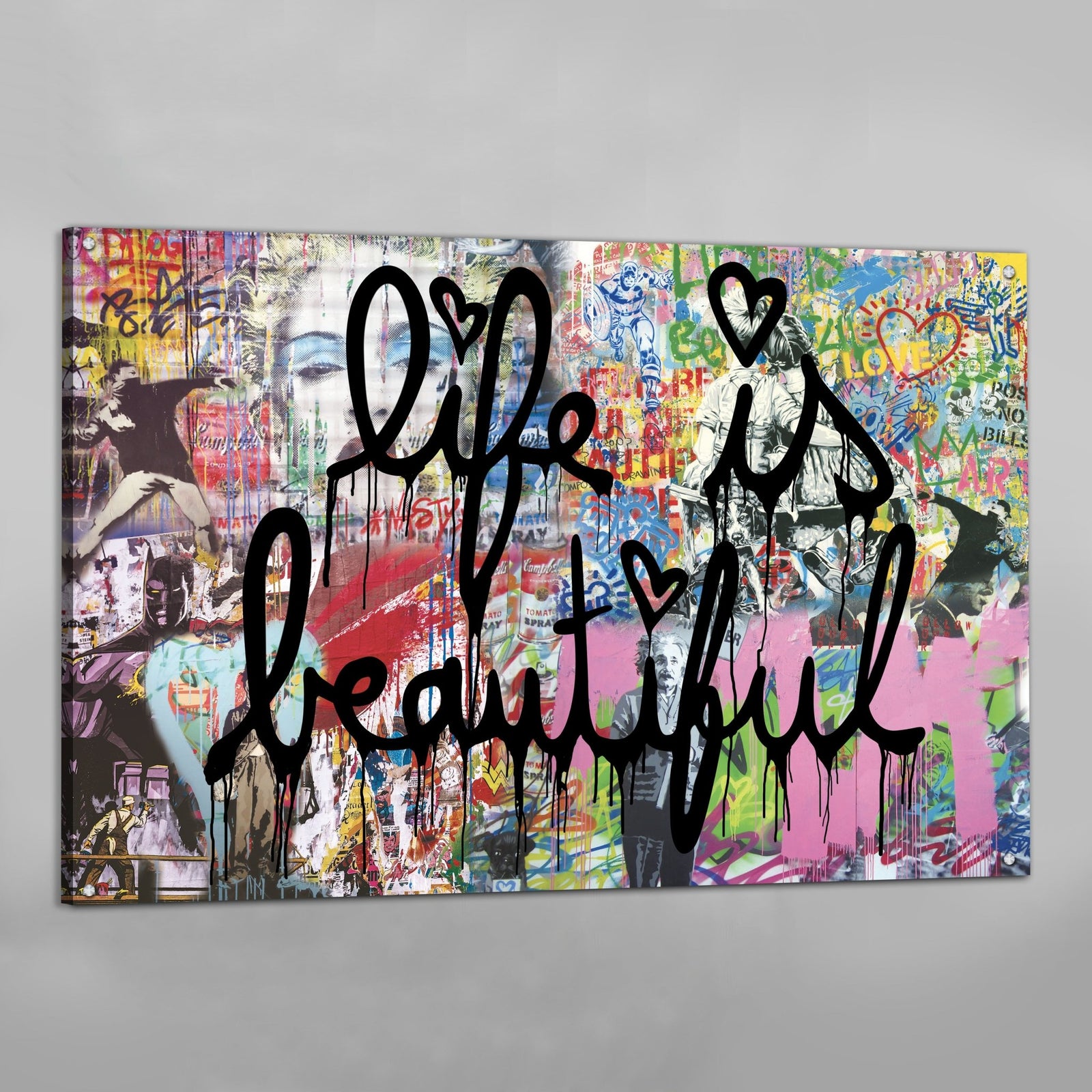 Tableau Street Art La Vie Est Belle - The Art Avenue