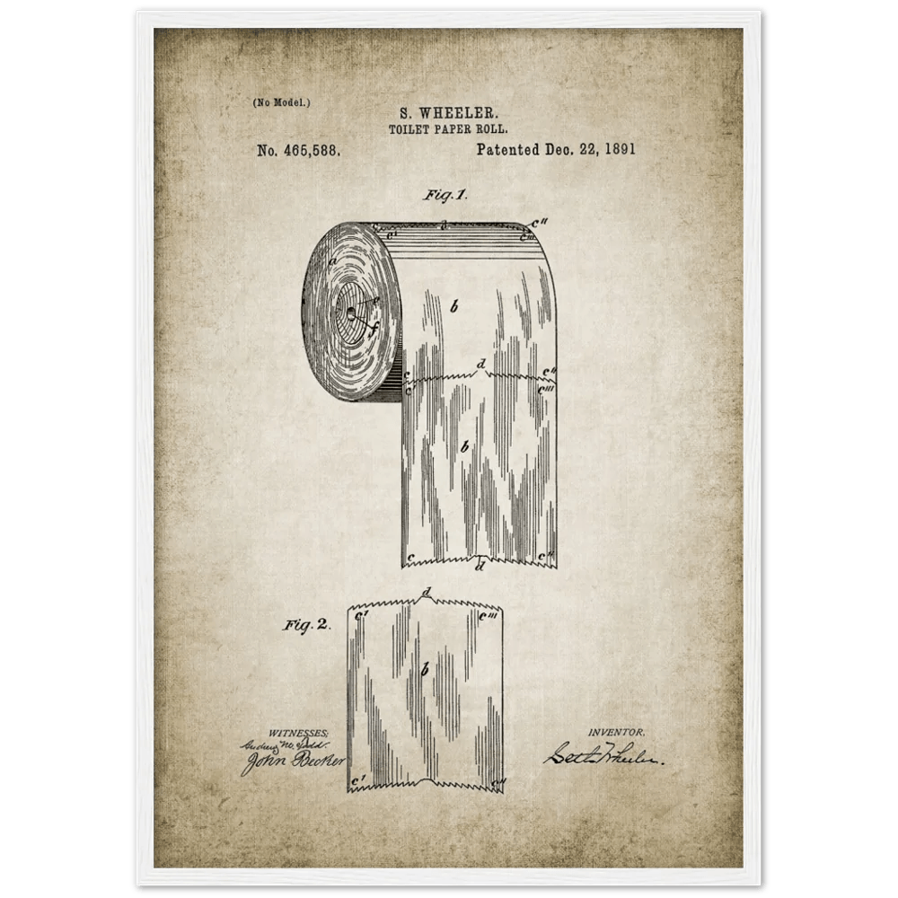Tableau Vintage Toilettes - The Art Avenue