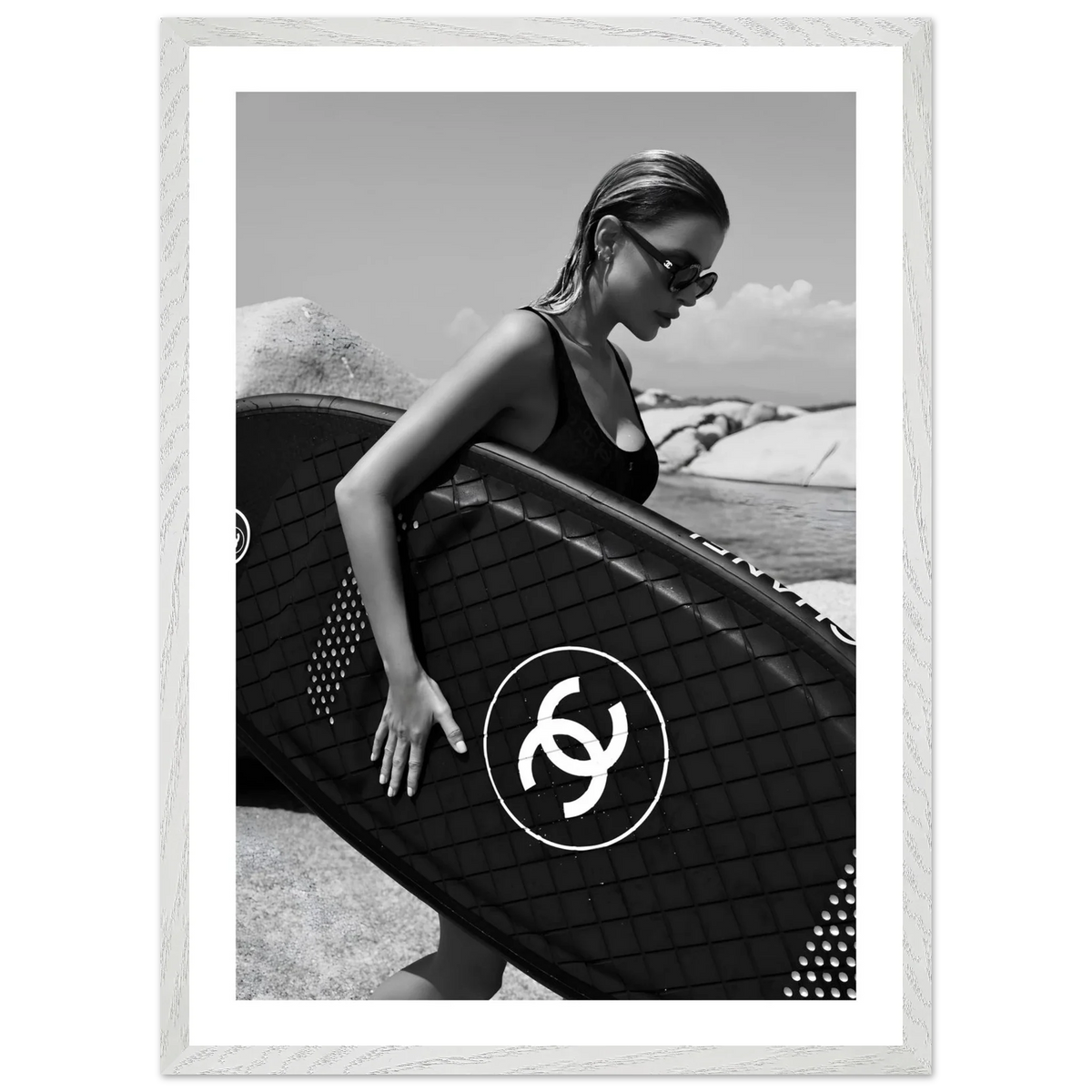 Tableau Chanel Noir et Blanc Surf