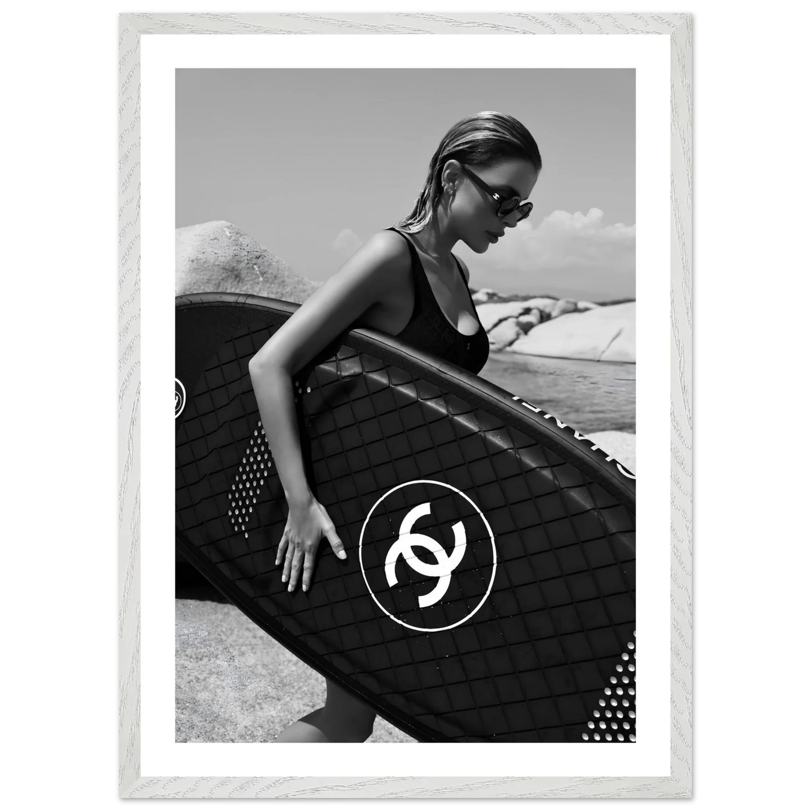 Tableau Chanel Noir et Blanc Surf