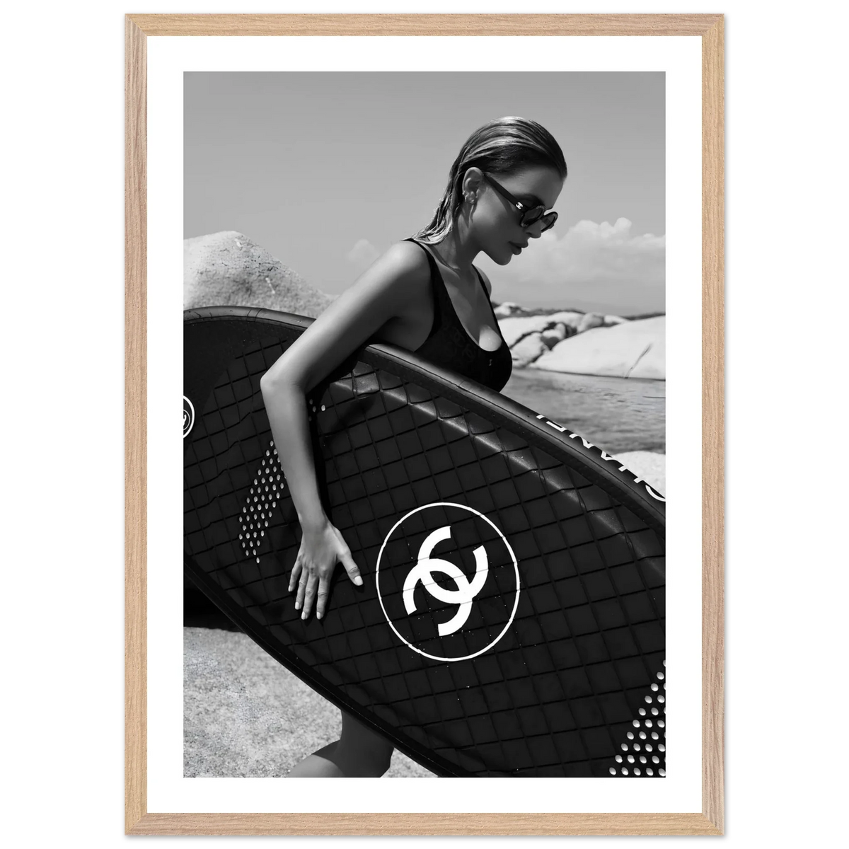 Tableau Chanel Noir et Blanc Surf