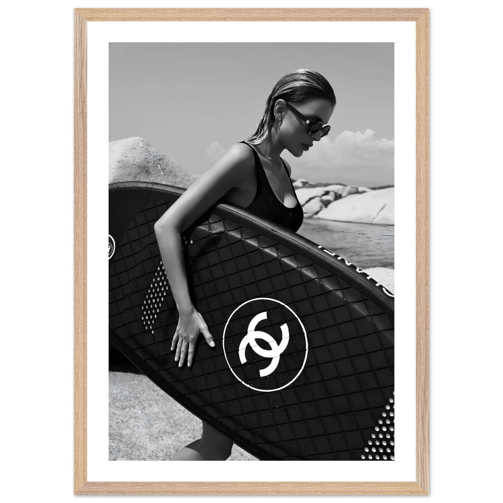 Tableau Chanel Noir et Blanc Surf