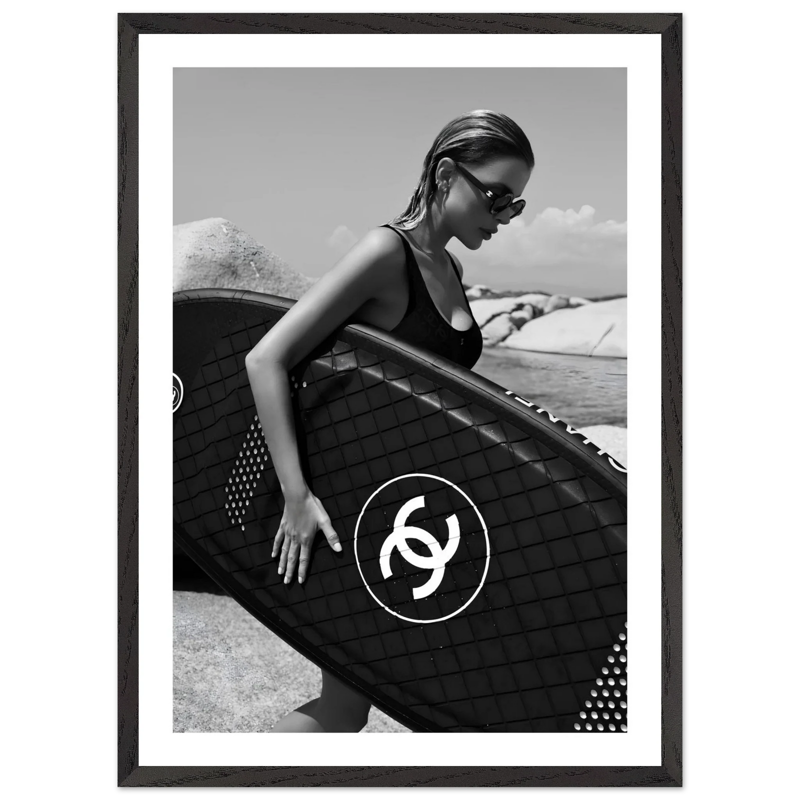Tableau Chanel Noir et Blanc Surf