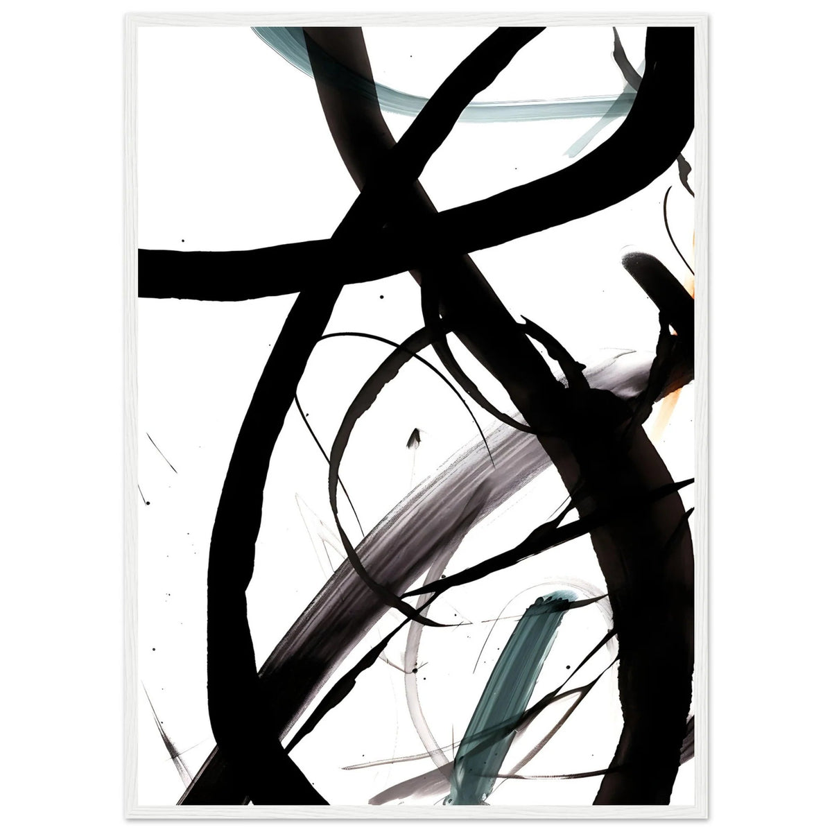 Tableau Abstrait Blanc et Noir - The Art Avenue