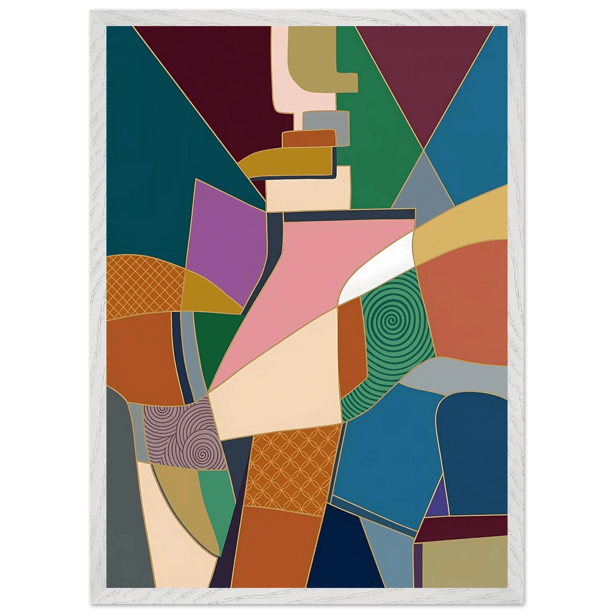 Tableau Abstrait Composition Cubiste - The Art Avenue