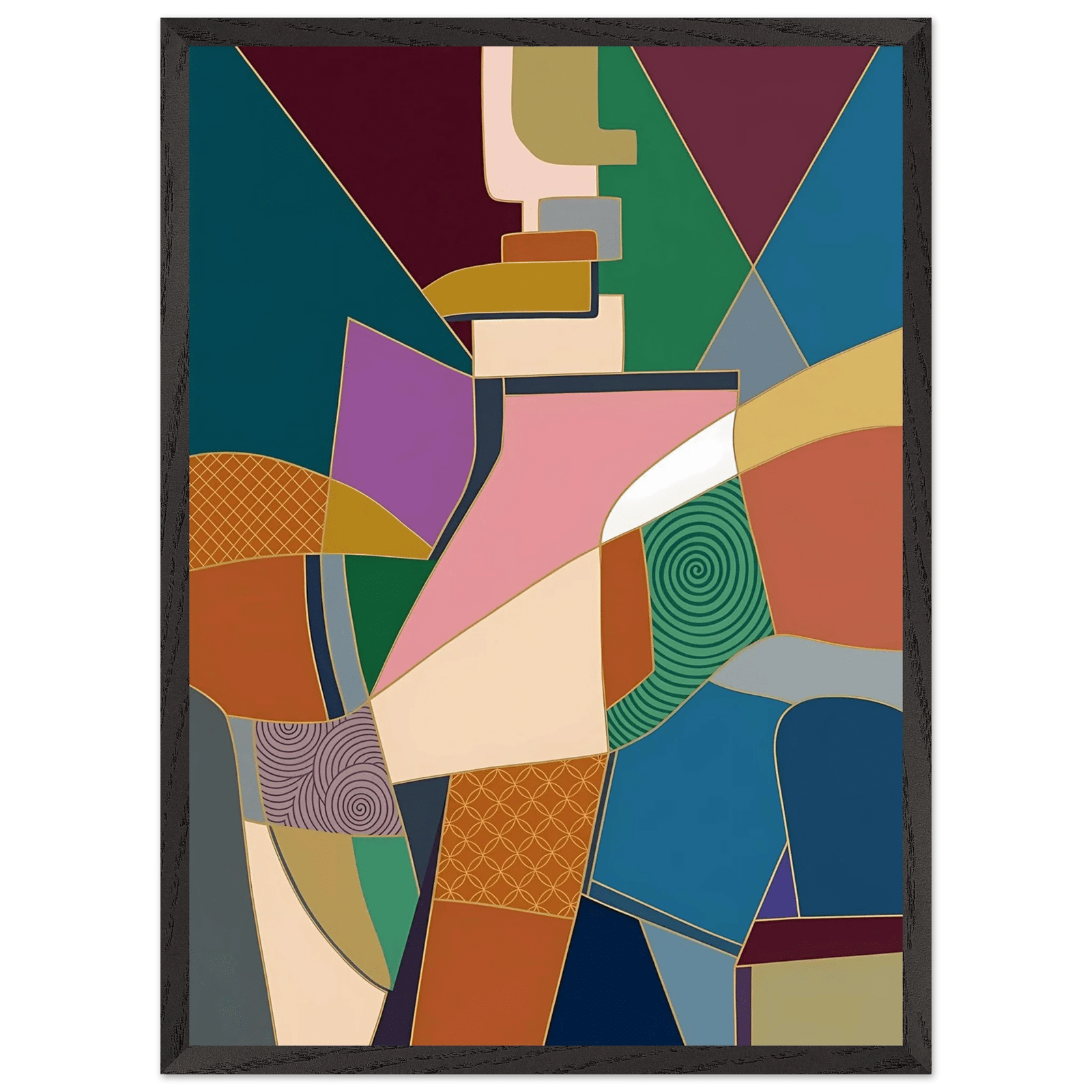 Tableau Abstrait Composition Cubiste - The Art Avenue