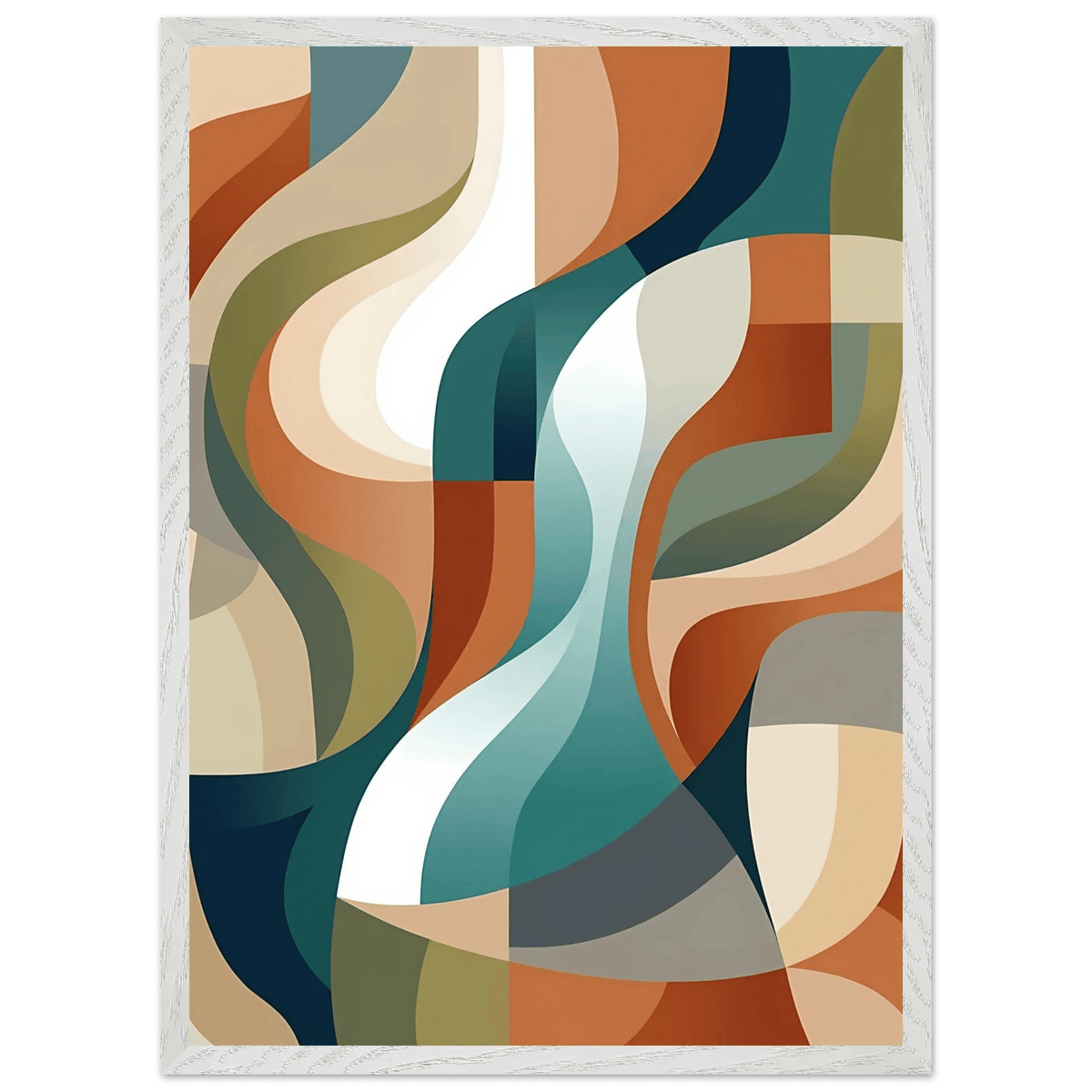 Tableau Abstrait Courbes Fluides - The Art Avenue