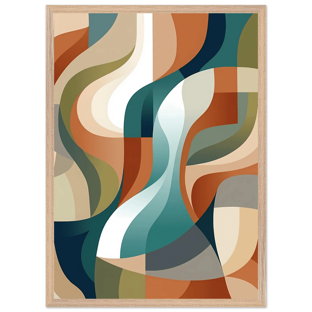 Tableau Abstrait Courbes Fluides - The Art Avenue