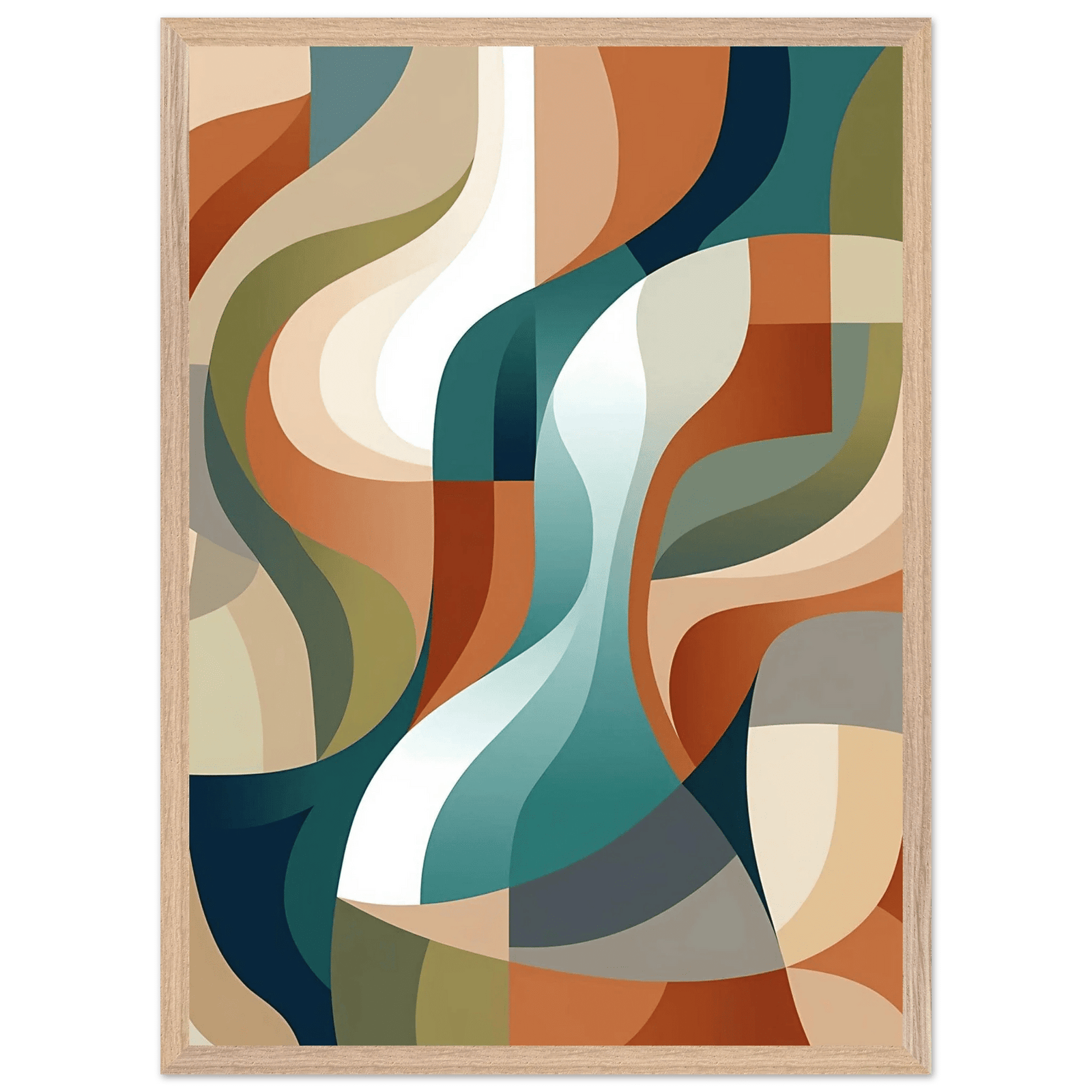 Tableau Abstrait Courbes Fluides - The Art Avenue