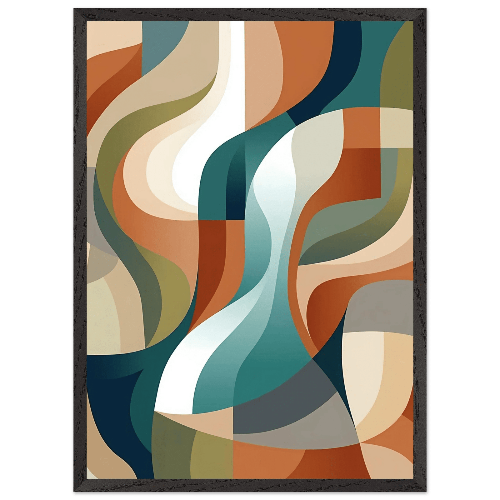 Tableau Abstrait Courbes Fluides - The Art Avenue