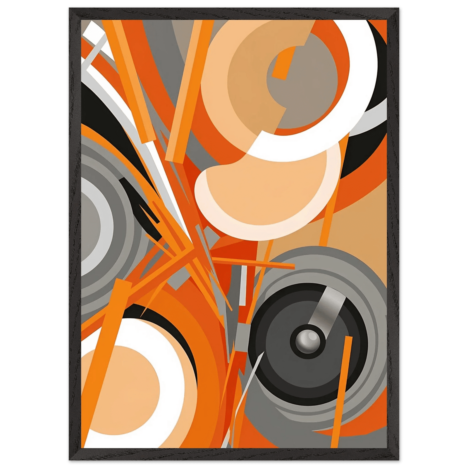 Tableau Abstrait Dynamique Orange - The Art Avenue