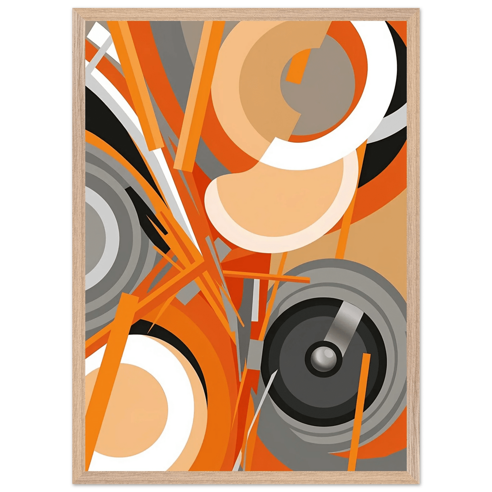 Tableau Abstrait Dynamique Orange - The Art Avenue