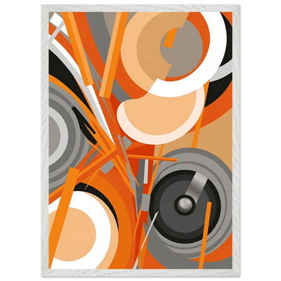 Tableau Abstrait Dynamique Orange - The Art Avenue