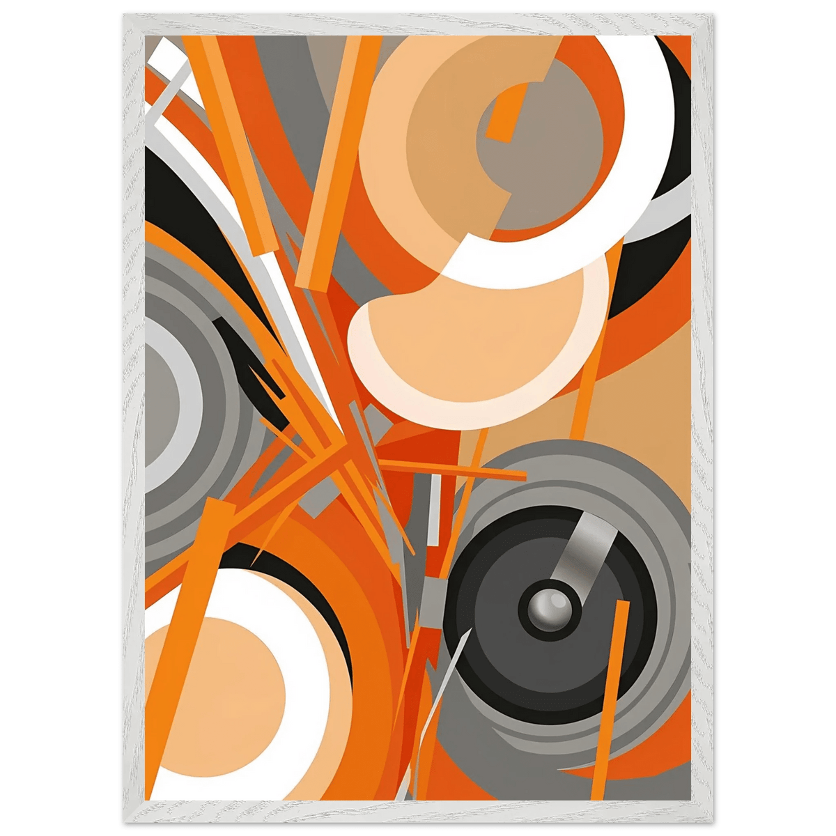 Tableau Abstrait Dynamique Orange - The Art Avenue