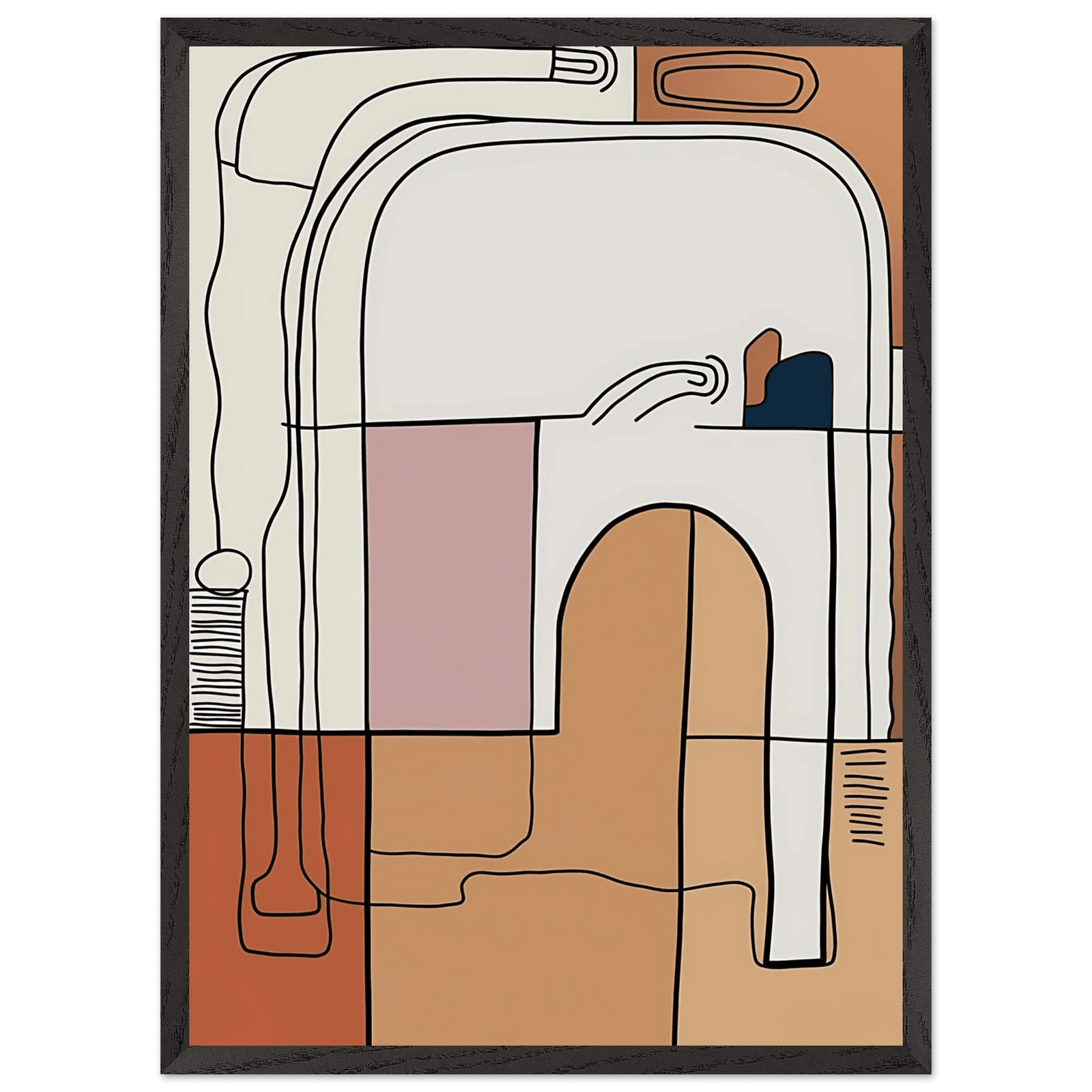 Tableau Abstrait Lignes Continues - The Art Avenue