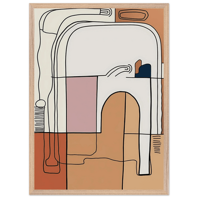 Tableau Abstrait Lignes Continues - The Art Avenue