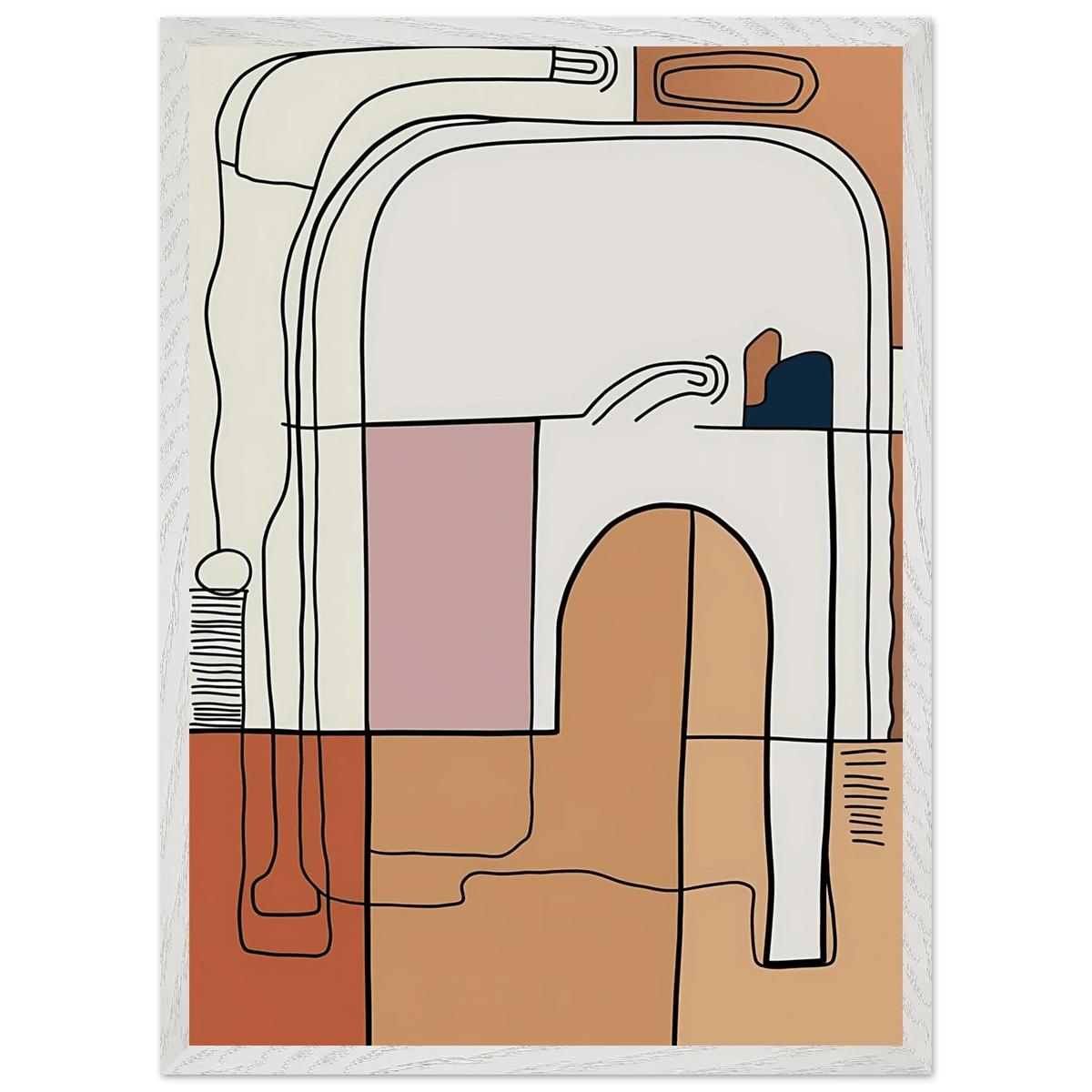 Tableau Abstrait Lignes Continues - The Art Avenue