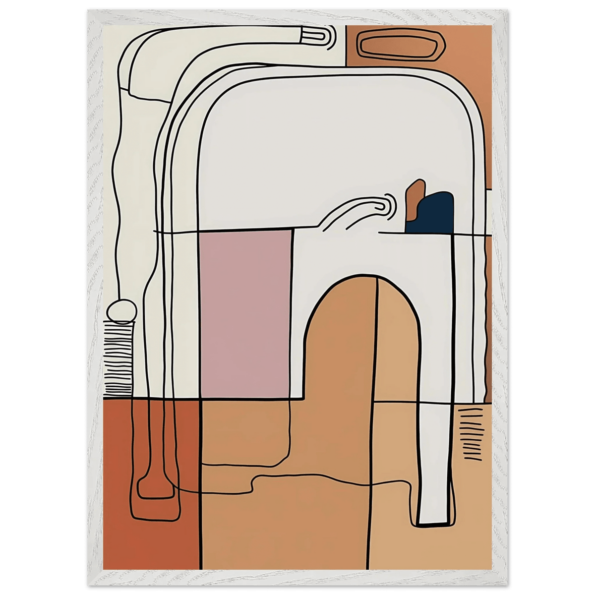 Tableau Abstrait Lignes Continues - The Art Avenue