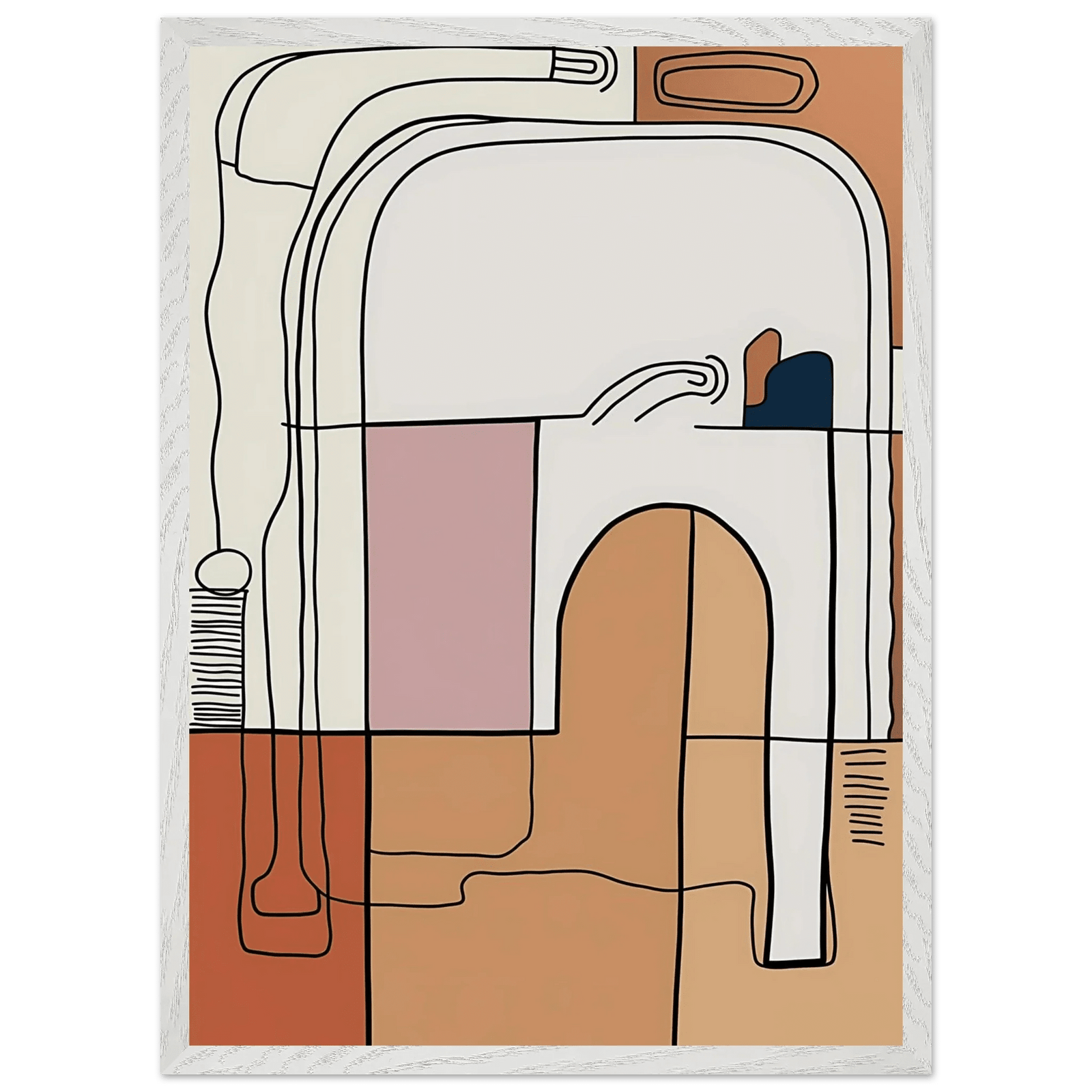 Tableau Abstrait Lignes Continues - The Art Avenue