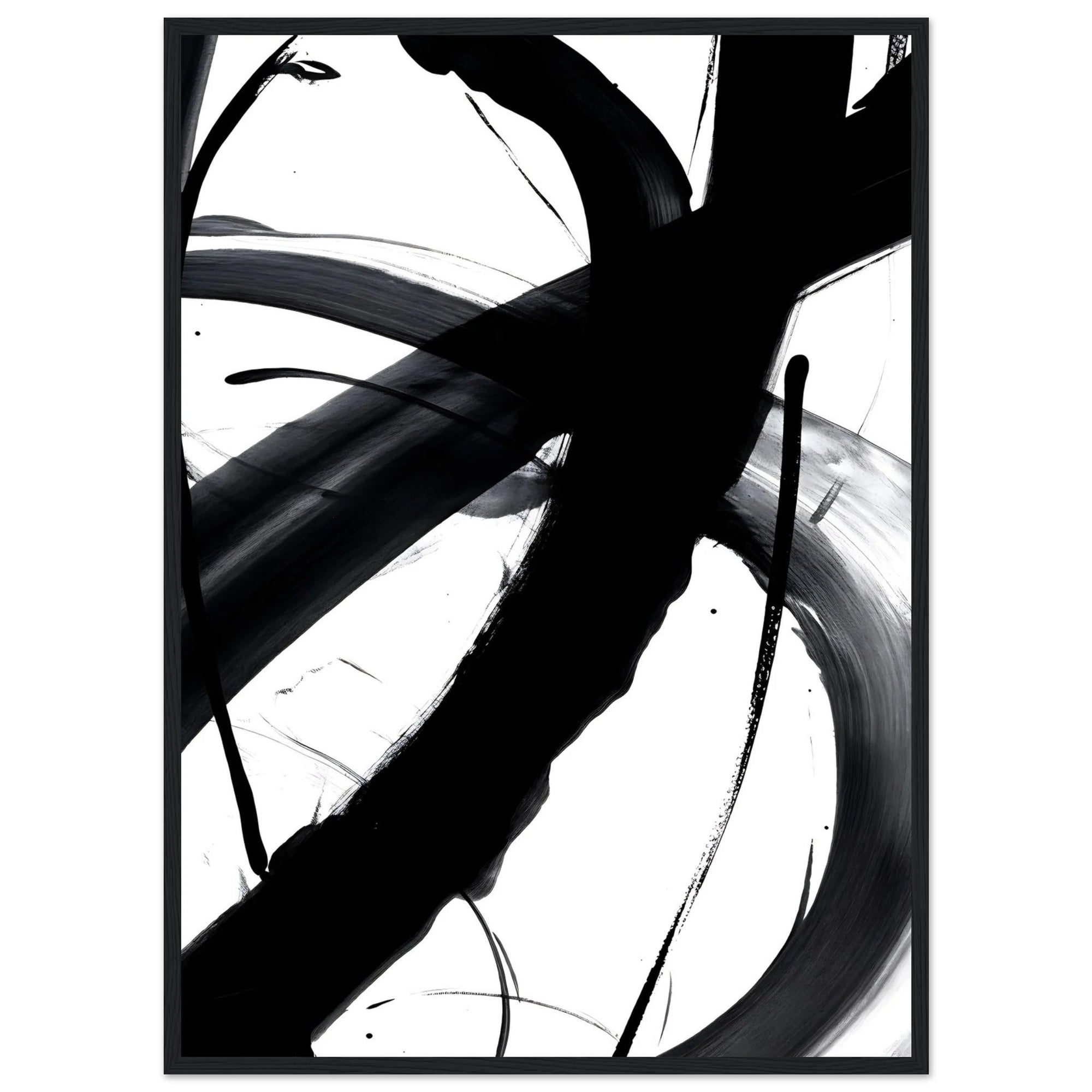 Tableau Abstrait Noir et Blanc - The Art Avenue