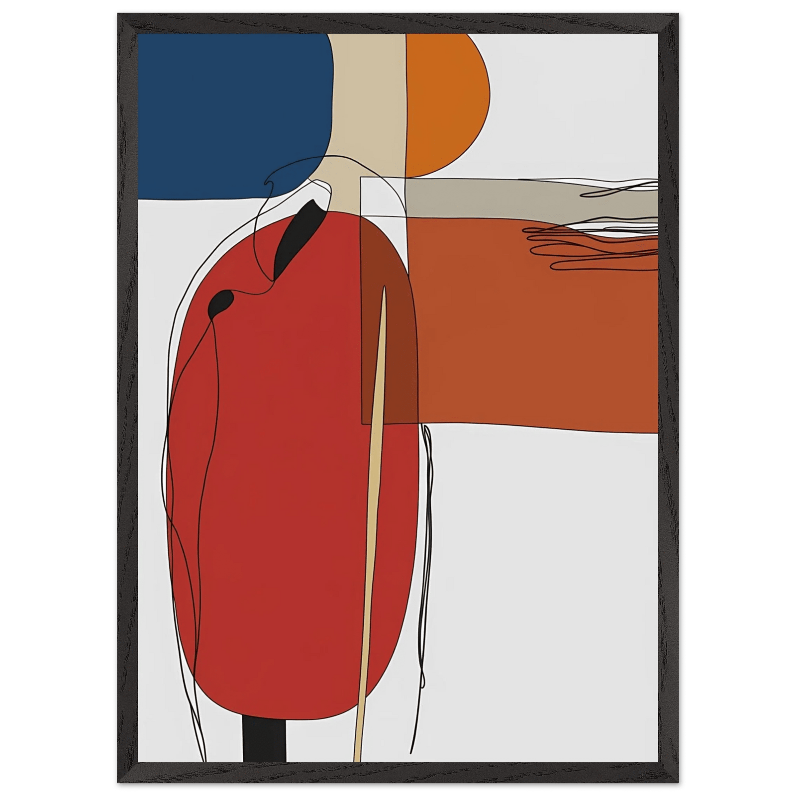 Tableau Abstrait Silhouette Minimaliste - The Art Avenue