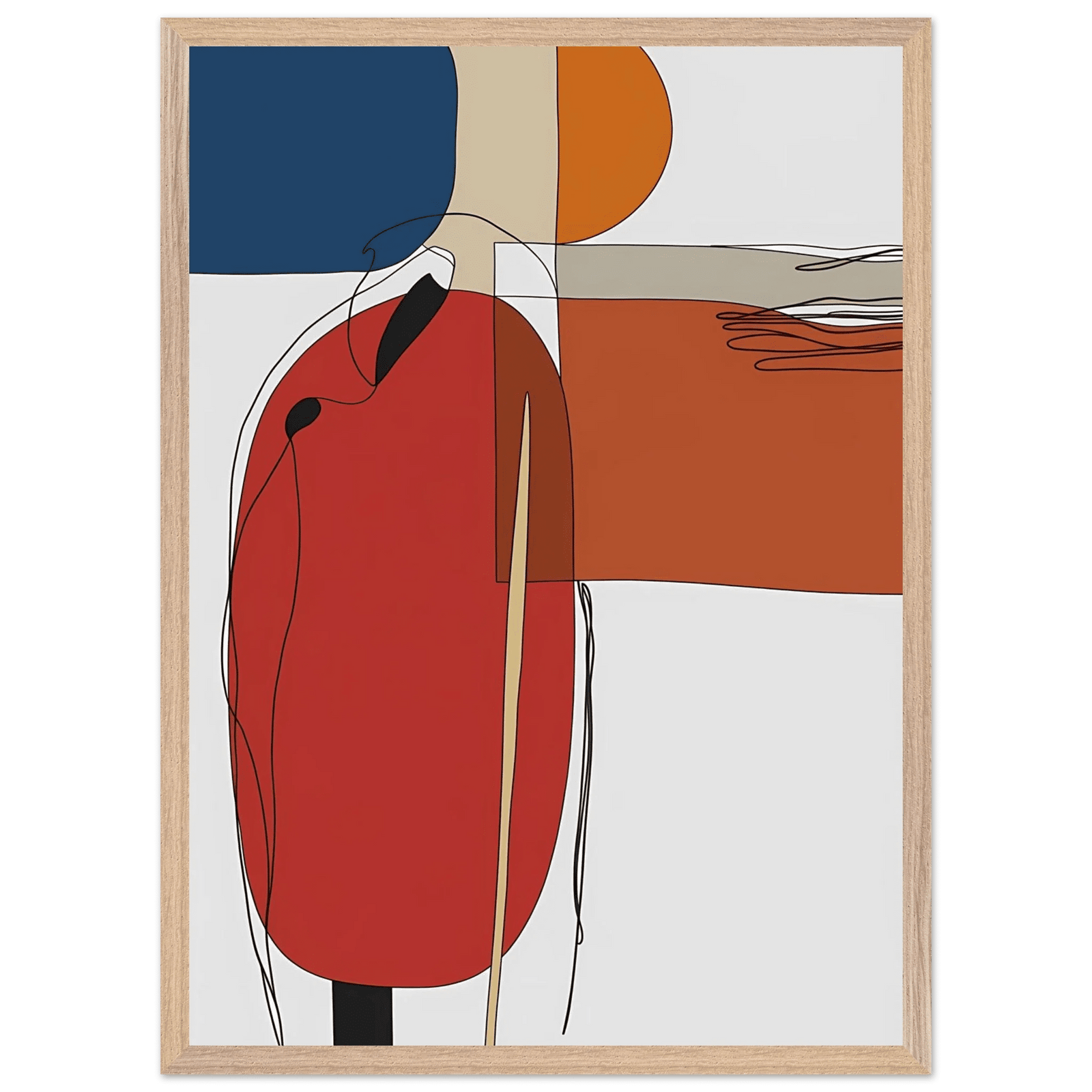 Tableau Abstrait Silhouette Minimaliste - The Art Avenue