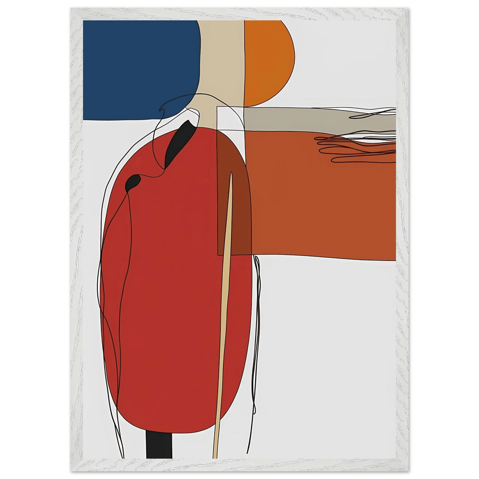 Tableau Abstrait Silhouette Minimaliste - The Art Avenue