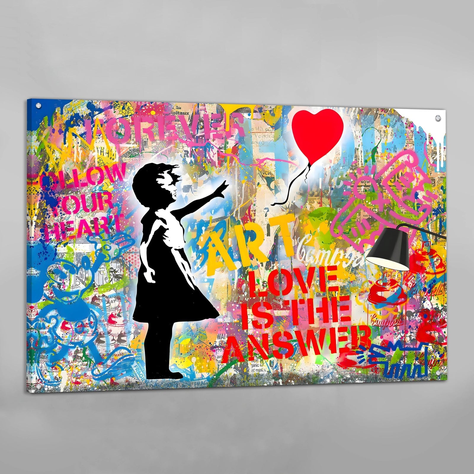 Tableau Banksy Coloré - The Art Avenue