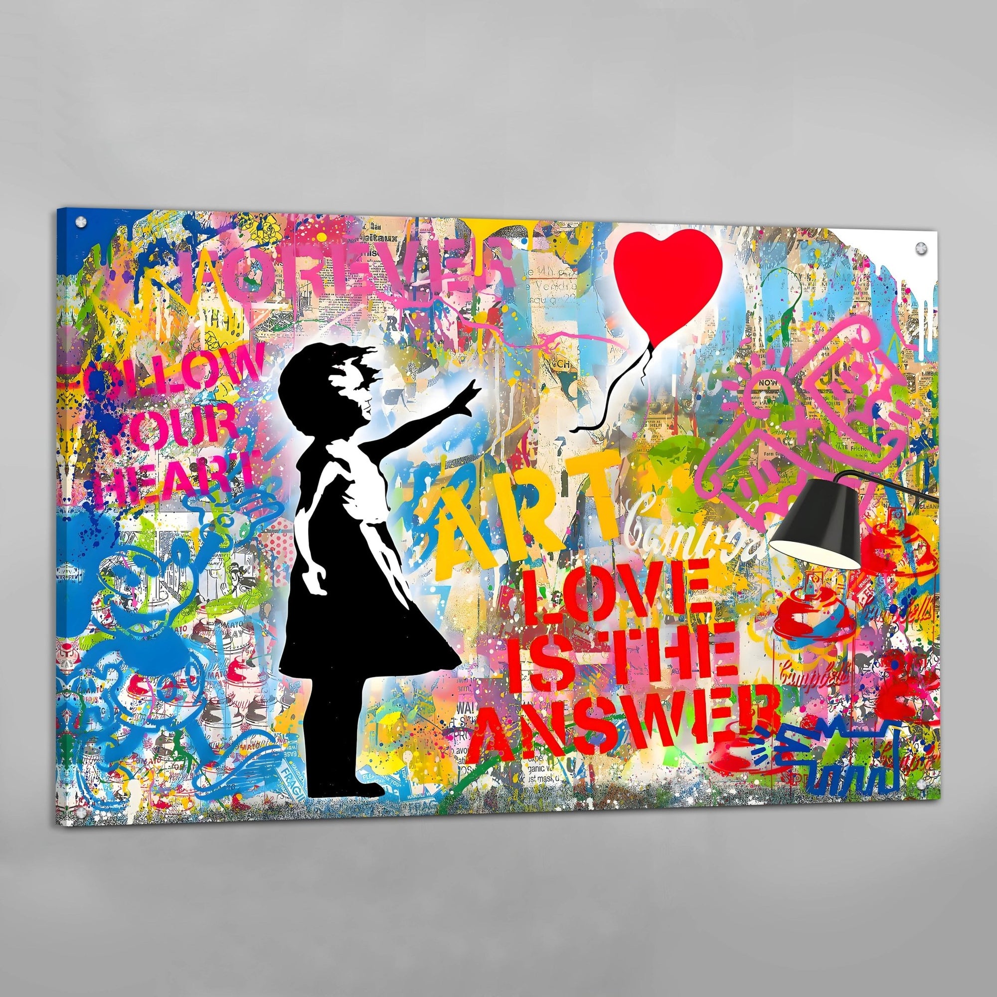 Tableau Banksy Coloré - The Art Avenue