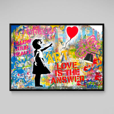 Tableau Banksy Coloré - The Art Avenue