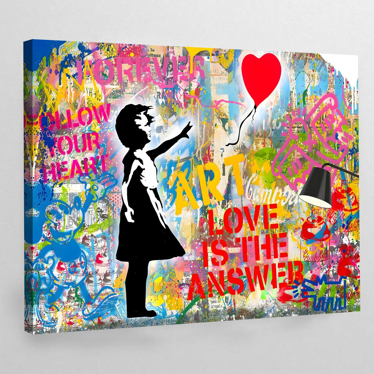 Tableau Banksy Coloré - The Art Avenue