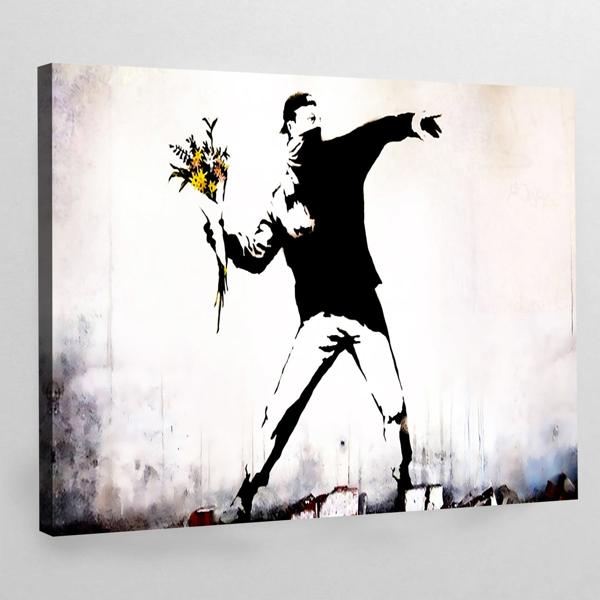Tableau Banksy Flower Thrower - The Art Avenue