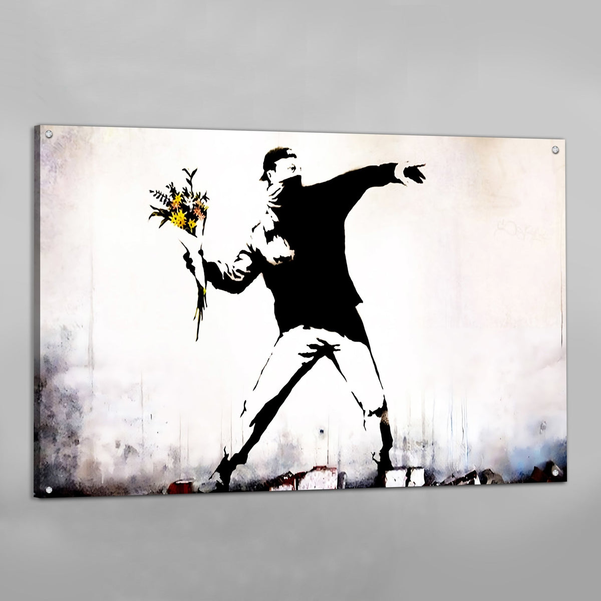 Tableau Banksy Flower Thrower - The Art Avenue