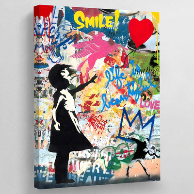 Tableau Banksy La Petite Fille Au Ballon Street Art - The Art Avenue