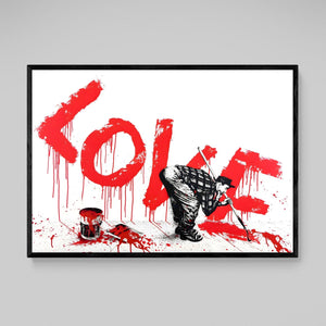 Tableau Banksy Love - The Art Avenue