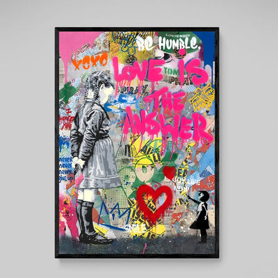 Tableau Banksy Love Is The Answer - The Art Avenue
