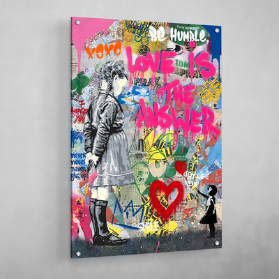 Tableau Banksy Love Is The Answer - The Art Avenue