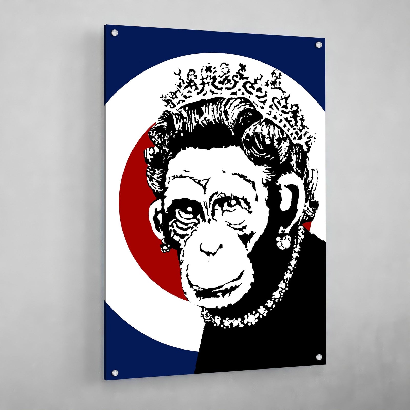 Tableau Banksy Monkey Queen - The Art Avenue