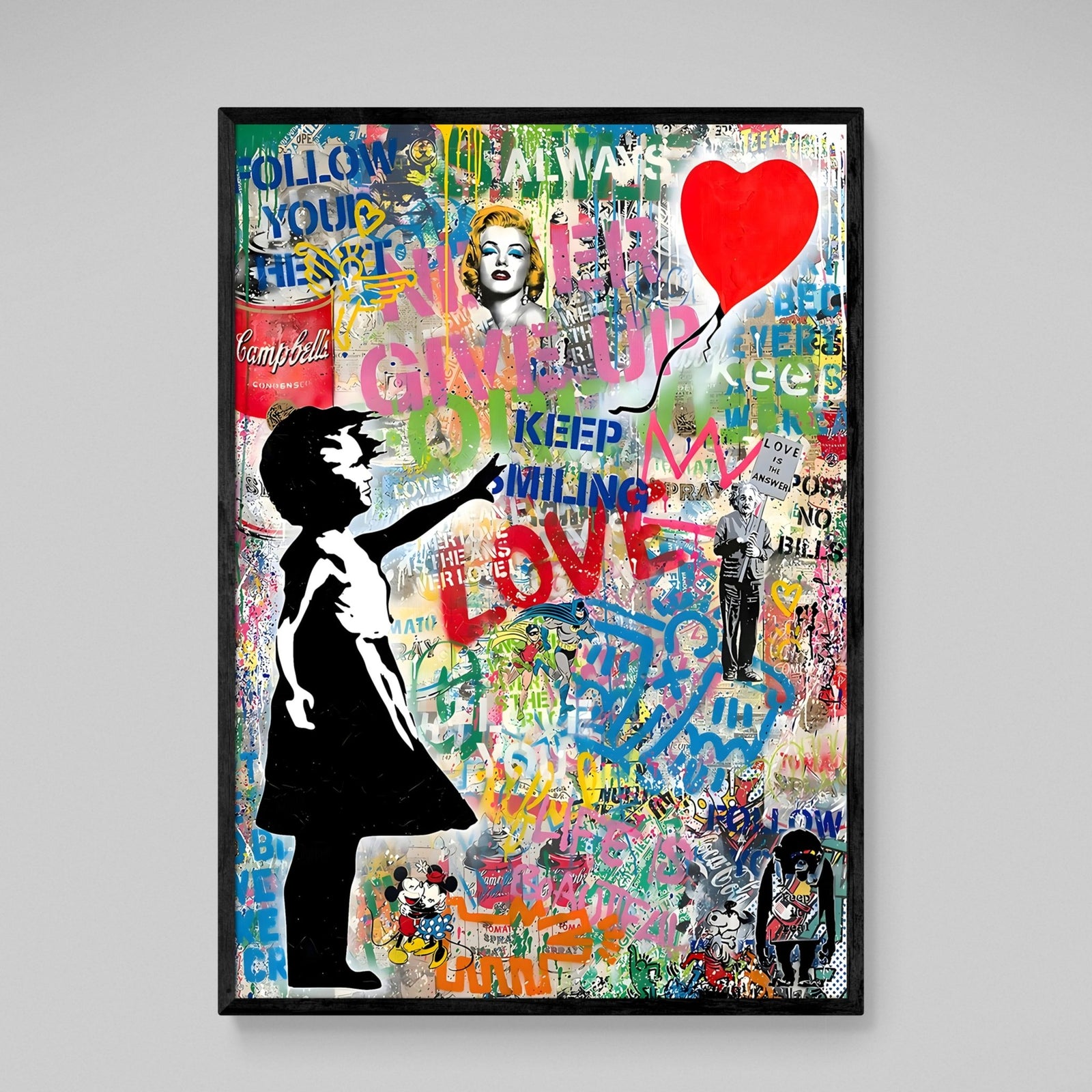 Tableau Banksy Street Art La Petite Fille Au Ballon - The Art Avenue