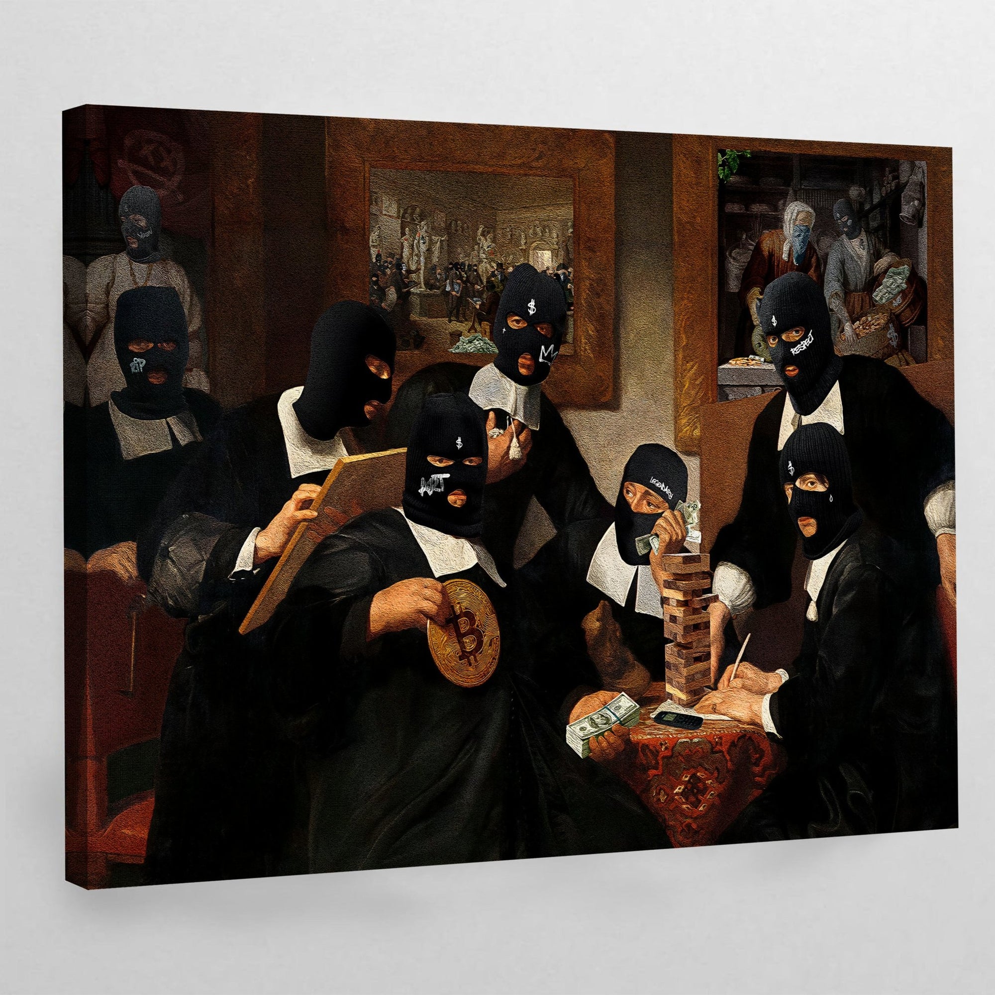 Tableau Banquiers Masqués - The Art Avenue