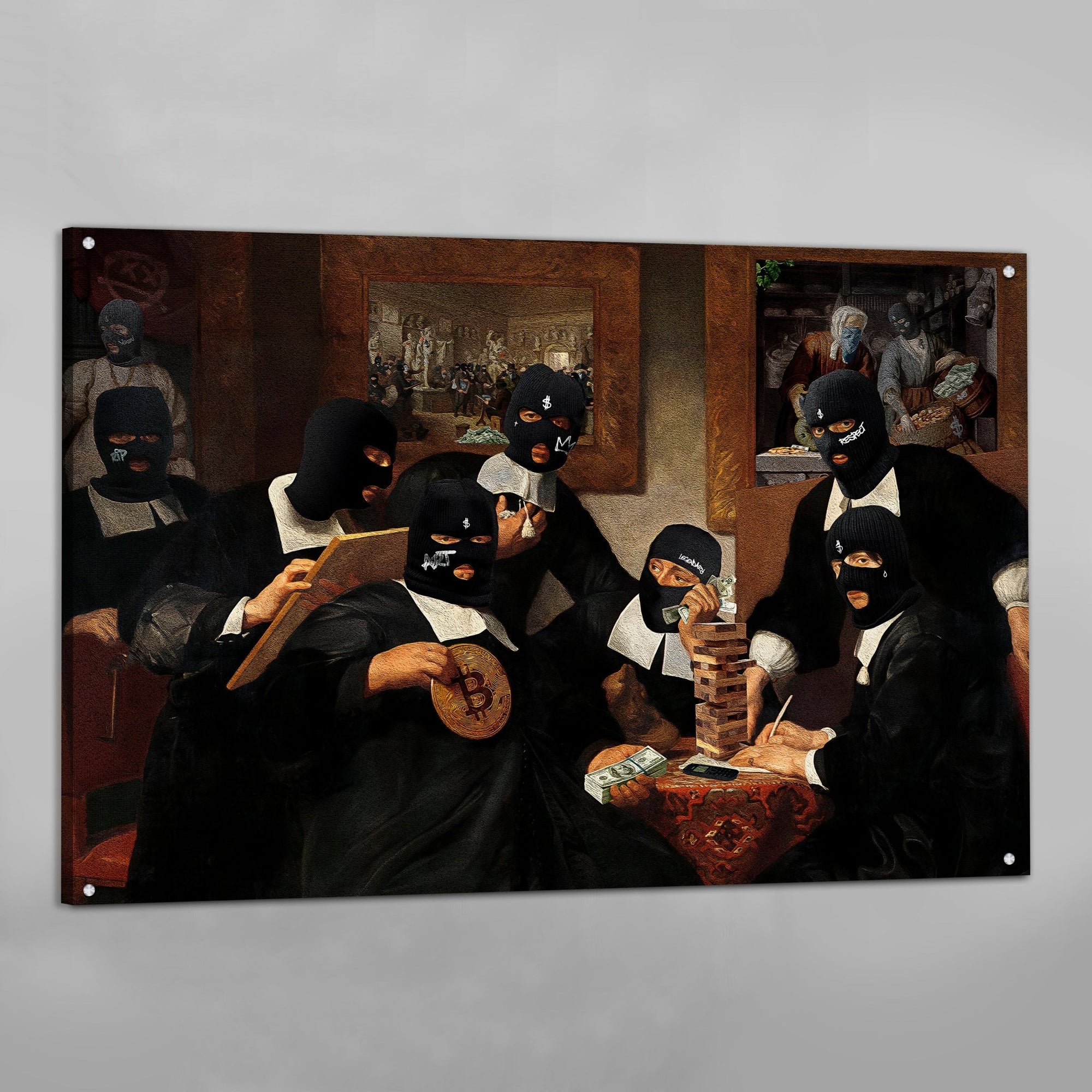 Tableau Banquiers Masqués - The Art Avenue