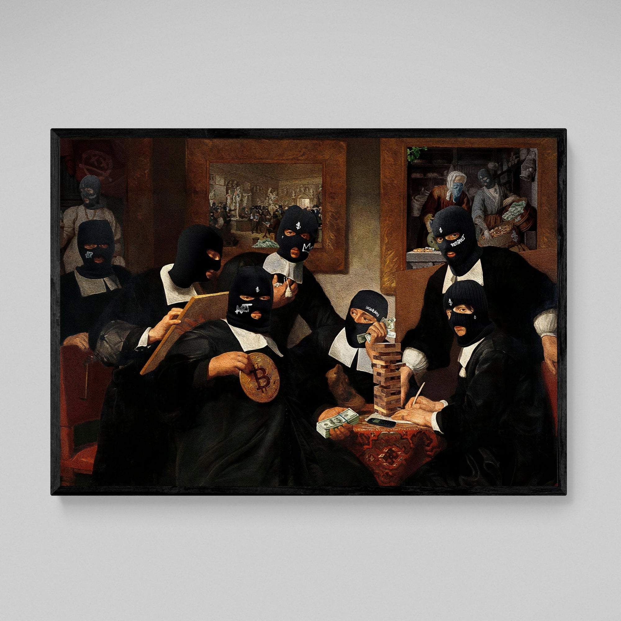 Tableau Banquiers Masqués - The Art Avenue
